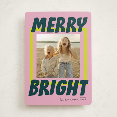 This is a gumdrop new year photo cards with standard by Shari Margolin called bold and bright printing on recycled smooth signature in standard