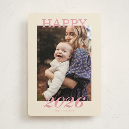 This is a gumdrop new year photo cards with standard by Baumbirdy called stamped printing on recycled smooth signature in standard