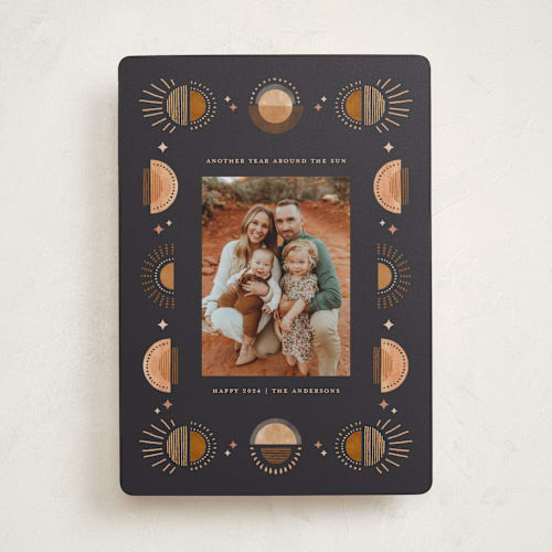 This is a ink new year photo cards with standard by Vivian Yiwing called soleil printing on recycled smooth signature in standard