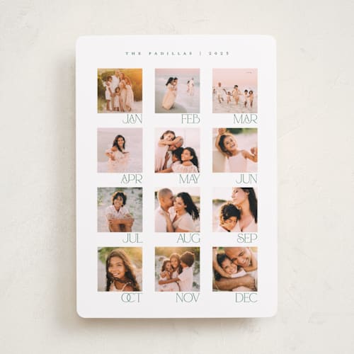 This is a forest new year photo cards with standard by Morgan Kendall called calendar printing on recycled smooth signature in standard