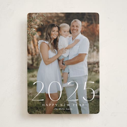 This is a snow new year photo cards with standard by Yaling Hou Suzuki called chapter 2025 printing on recycled smooth signature in standard