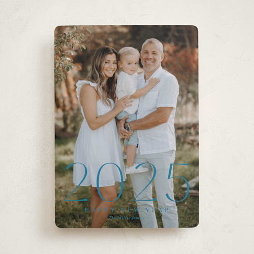 This is a blue jay new year photo cards with standard by Yaling Hou Suzuki called chapter 2025 printing on recycled smooth signature in standard