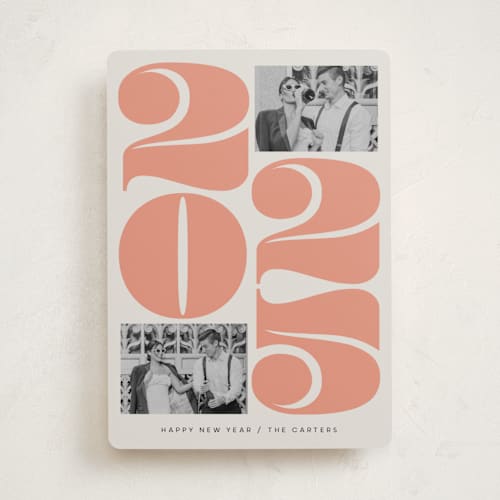 This is a moon new year photo cards with standard by Lori Wemple called big new year printing on recycled smooth signature in standard