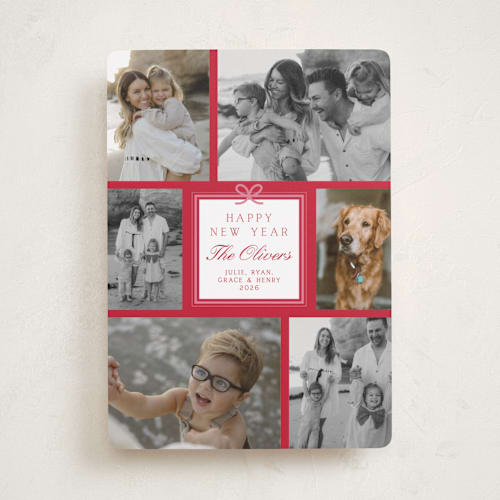 This is a ruby holiday photo cards with standard by Alston Foster called the best gifts printing on recycled smooth signature in standard