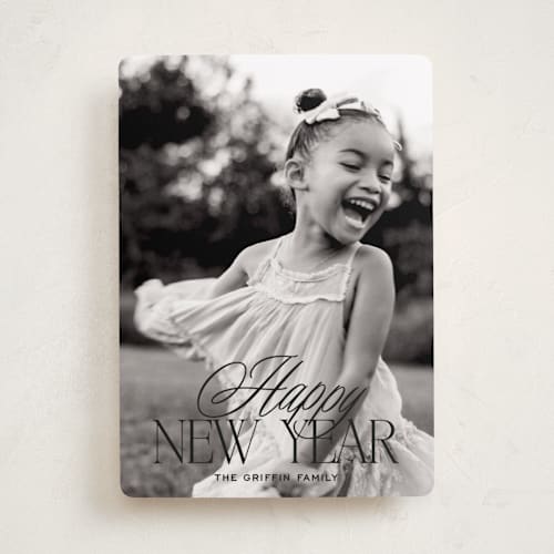 This is a coal holiday photo cards with standard by Annie Shapiro called marylebone printing on recycled smooth signature in standard