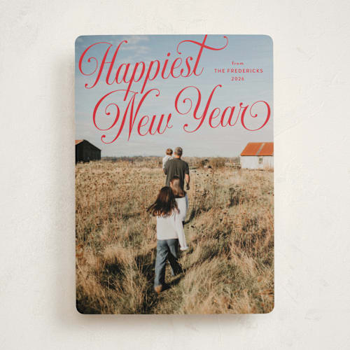 This is a santa holiday photo cards with standard by Jackie Crawford called vintage fun printing on recycled smooth signature in standard