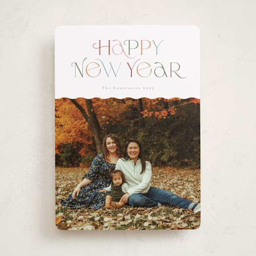This is a sugar cookie holiday photo cards with standard by Jennifer Wick called sorbet printing on recycled smooth signature in standard