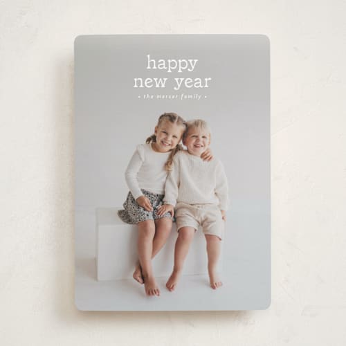 This is a snow holiday photo cards with standard by Amy Kross called imprint printing on recycled smooth signature in standard