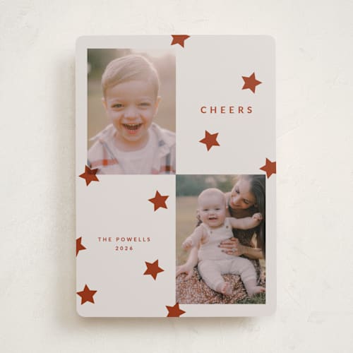 This is a santa holiday photo cards with standard by Sumak Studio called duo printing on recycled smooth signature in standard