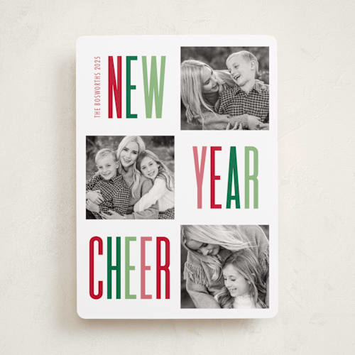 This is a jolly holiday photo cards with standard by Kacey Kendrick Wagner called slim type printing on recycled smooth signature in standard