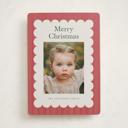 This is a cherry holiday photo cards with standard by Nicoletta Savod called charm printing on recycled smooth signature in standard
