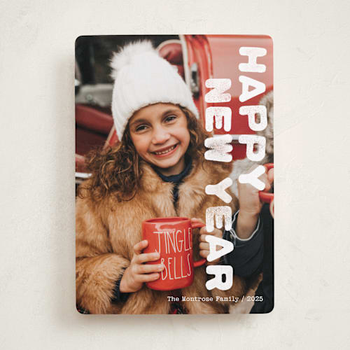 This is a snow holiday photo cards with standard by Jayne Alfieri called merry christmas stamp printing on recycled smooth signature in standard