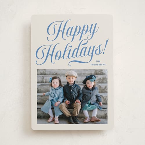 This is a sky holiday photo cards with standard by Jackie Crawford called durham printing on recycled smooth signature in standard