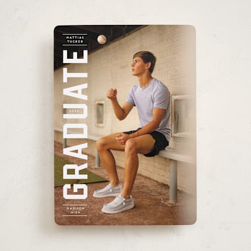 This is a alabaster graduation announcements with standard by Erica Krystek called upward printing on recycled smooth signature in standard