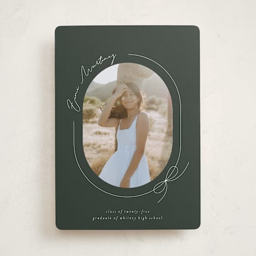 This is a spruce graduation announcements with standard by Blustery August called etna printing on recycled smooth signature in standard