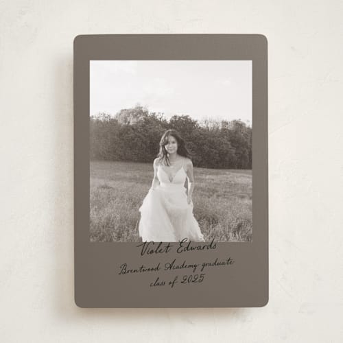 This is a earth graduation announcements with standard by Sara Hicks Malone called scrapbook printing on recycled smooth signature in standard