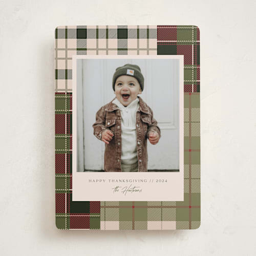 This is a balsam fir thanksgiving cards invitations with standard by Megan Cash called madras printing on recycled smooth signature in standard