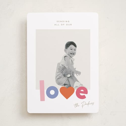 This is a candy hearts valentines day with standard by Robert and Stella called bubbly love printing on recycled smooth signature in standard