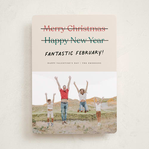 This is a ecru valentines day with standard by Erica Krystek called fantastic february printing on recycled smooth signature in standard