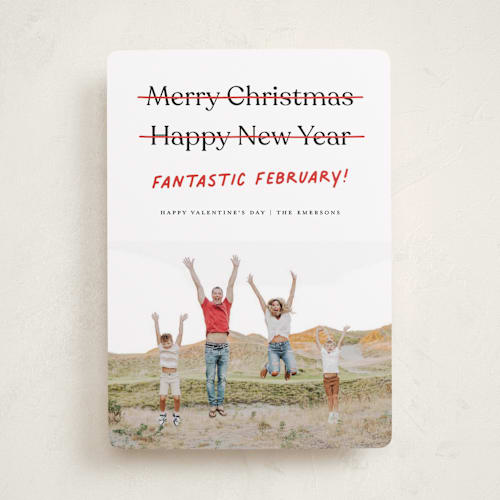This is a snow valentines day with standard by Erica Krystek called fantastic february printing on recycled smooth signature in standard