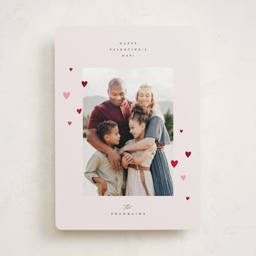 This is a rosey valentines day with standard by Pixel and Hank called little hearts printing on recycled smooth signature in standard