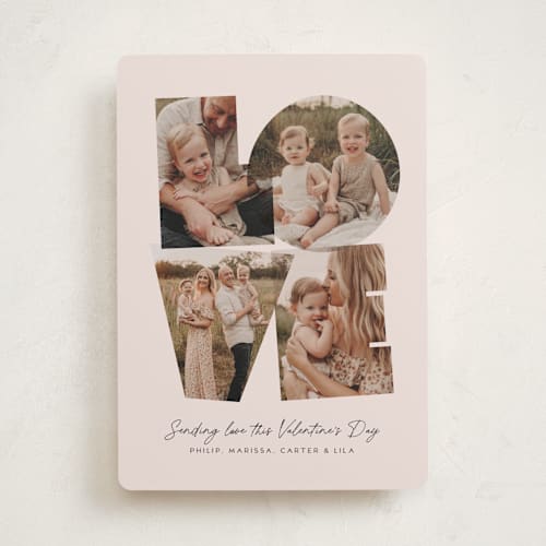 This is a petal valentines day with standard by Lea Delaveris called totally in love printing on recycled smooth signature in standard