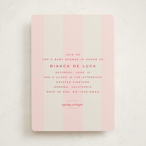 This is a fragola baby shower invitations with standard by Megan Davis called campania printing on signature in standard