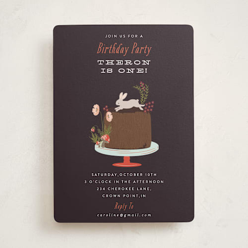 This is a grape juice kids birthday invitations with standard by Nazia Hyder called autumn celebration printing on signature in standard