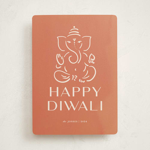 This is a mango diwali cards with standard by Teju Reval called diwali ganesha printing on signature in standard