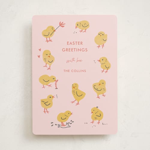 This is a candy easter photo cards with standard by Dawn Pope called peeps printing on signature in standard