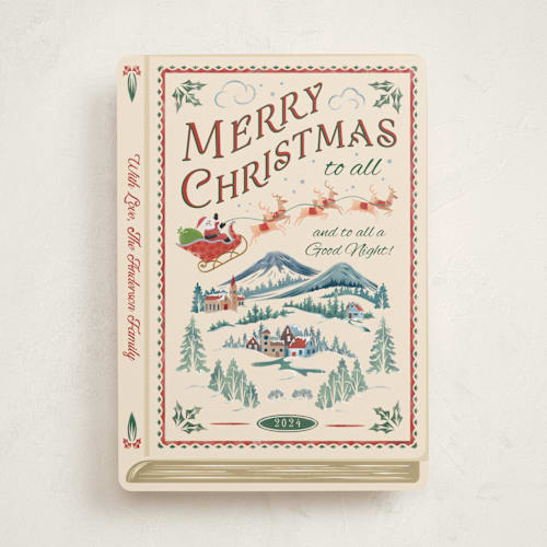 This is a vanilla non photo holiday cards with standard by Paper Sun Studio called the night before christmas printing on signature in standard