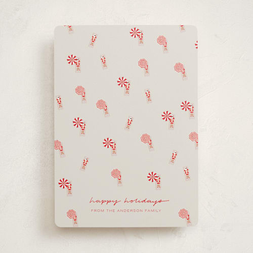 This is a cardinal non photo holiday cards with standard by tara berg called sand-a on the beach printing on signature in standard