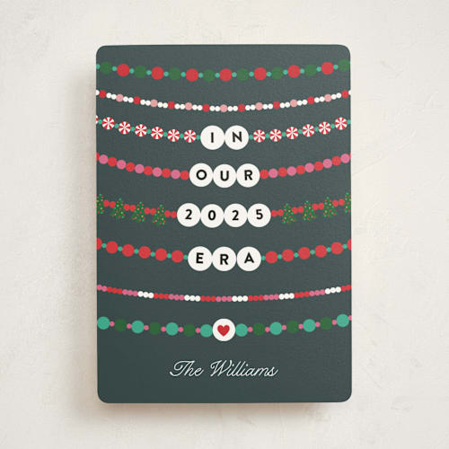 This is a fruitcake non photo holiday cards with standard by Pixel and Hank called merry era printing on signature in standard