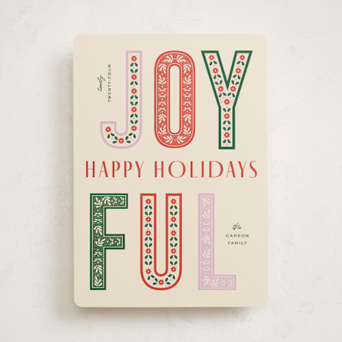This is a fruitcake non photo holiday cards with standard by Pixel and Hank called fruitcake printing on signature in standard