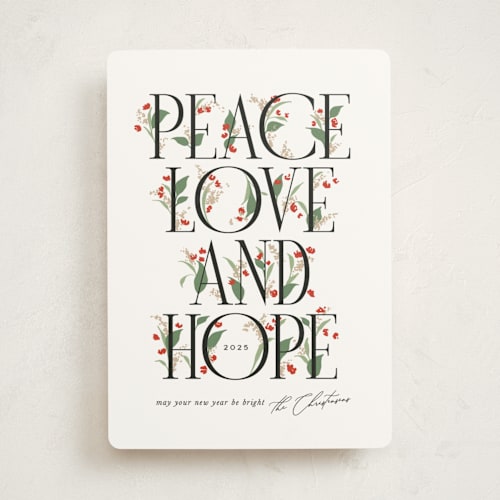 This is a snowfall non photo holiday cards with standard by Erin L. Wilson called traditional printing on signature in standard