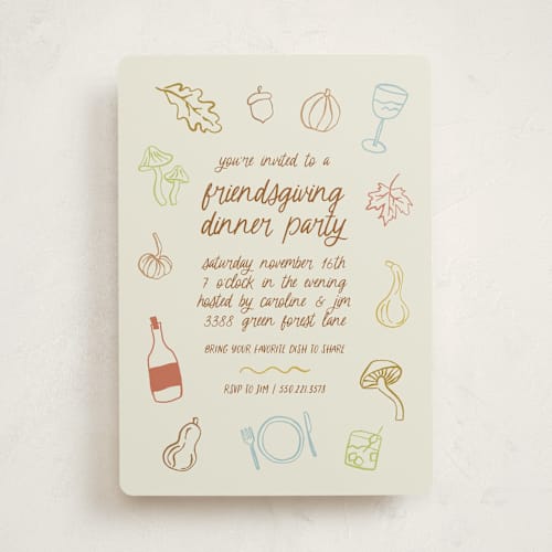 This is a marmalade holiday party invitations with standard by Kelly Watkins called autumn party printing on signature in standard