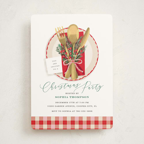 This is a cherry holiday party invitations with standard by iamtanya called christmas party printing on signature in standard