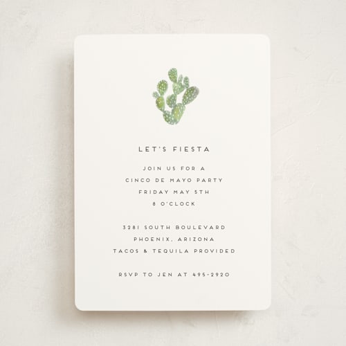 This is a onyx holiday party invitations with standard by Julie Murray called tacos and tequila printing on signature in standard