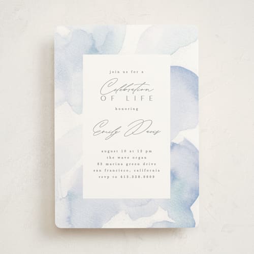 This is a lagoon memorial cards with standard by Creo Study called flow printing on signature in standard