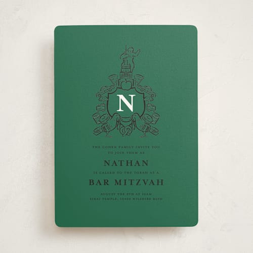 This is a football bar mitzvah bat mitzvah invitations with standard by mo kelley called nyc printing on signature in standard