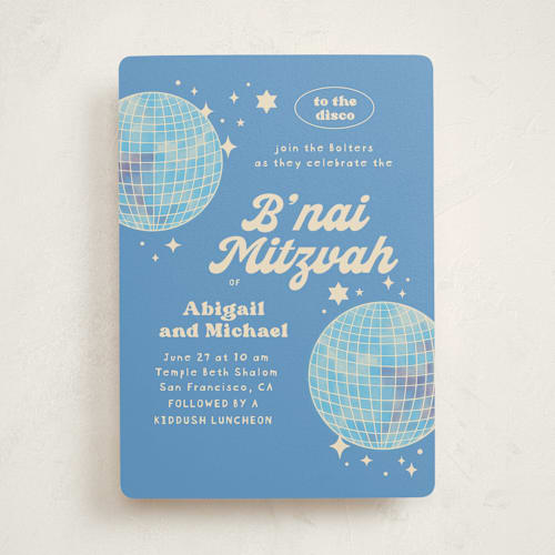 This is a marine bar mitzvah bat mitzvah invitations with standard by Creo Study called to the disco printing on signature in standard