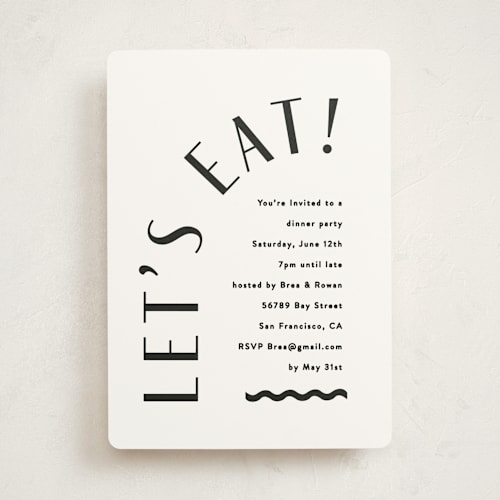 This is a salt party invitations with standard by Angela Thompson called arch type printing on signature in standard