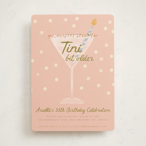 This is a cupcake party invitations with standard by Jenna Holcomb called tini printing on signature in standard