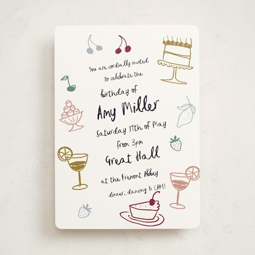 This is a rainbow party invitations with standard by Ani Somi called there will be cake printing on signature in standard