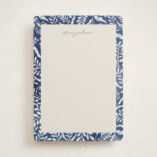 This is a bluebell personalized stationery thank you cards with standard by Vivian Yiwing called floral frame printing on signature in 5x7