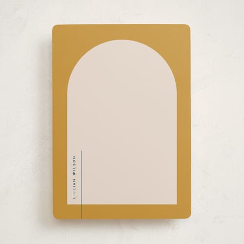 This is a marigold personalized stationery thank you cards with standard by Owl and Toad called modern arch printing on signature in 5x7