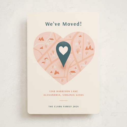 This is a blush valentines day with standard by Heather Francisco called heart map printing on signature in standard