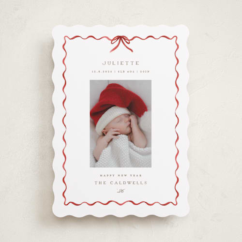 This is a crimson babys first christmas with standard by Grae called lovely holiday printing on recycled smooth signature in standard