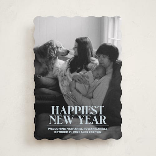 This is a frost babys first christmas with standard by Jenna Holcomb called news printing on recycled smooth signature in standard