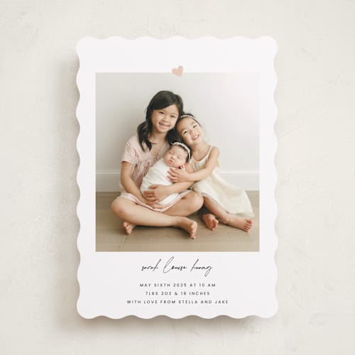 This is a camellia birth announcements with standard by Blustery August called camellia printing on smooth signature in standard